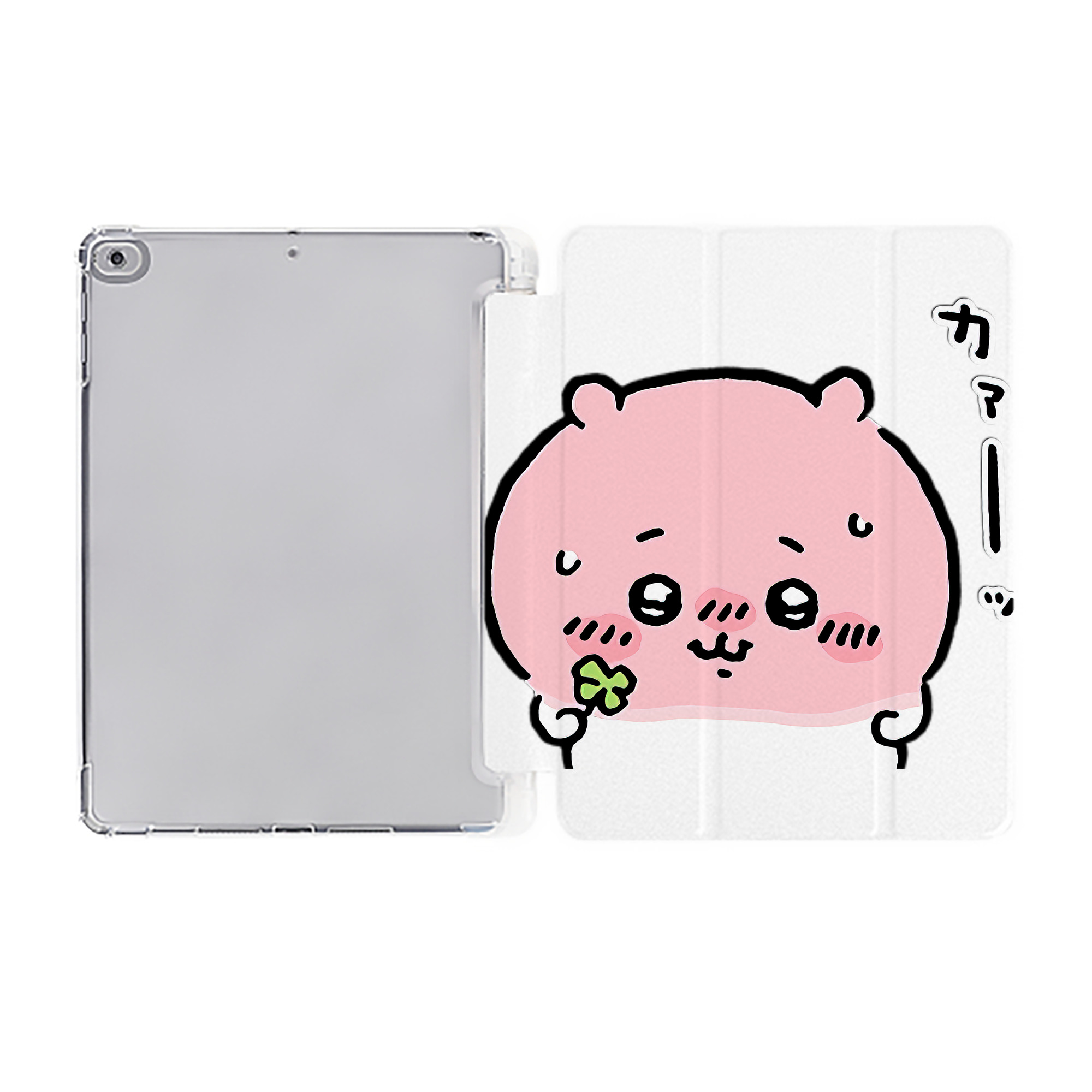 （画像用） ちいかわ ちいかわ Chii-kawa chiikawa IPad ケース ペン収納付き 三つ折りスタンド PUレザー×シリコン 対応機種9.5/10.5/10.9インチ
